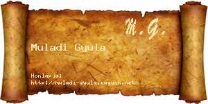 Muladi Gyula névjegykártya